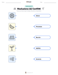 Scheda stampabile di Risoluzione dei Conflitti per bambini