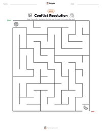 Conflict Resolution printable worksheet preview