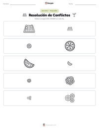 Vista previa de la hoja de trabajo imprimible de Resolución de Conflictos