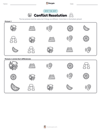 Conflict Resolution printable worksheet preview