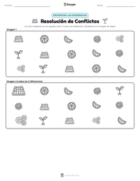 Vista previa de la hoja de trabajo imprimible de Resolución de Conflictos