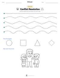 Conflict Resolution printable worksheet preview