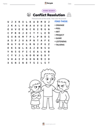 Conflict Resolution printable worksheet preview