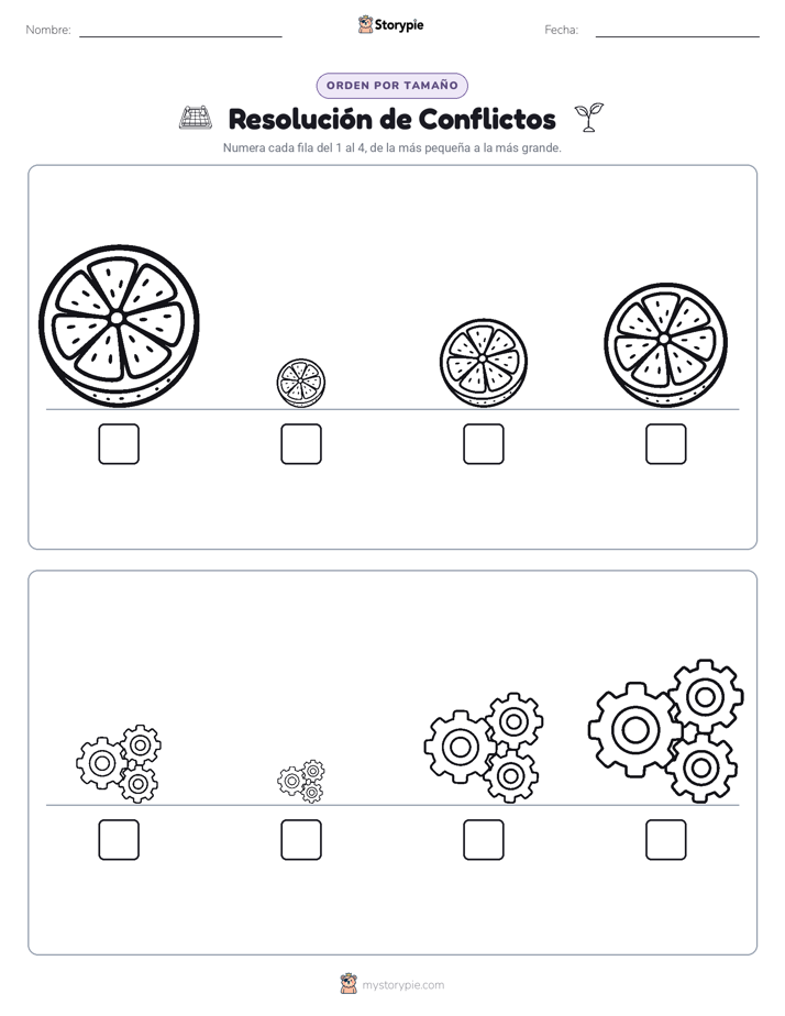Orden de Tamaños