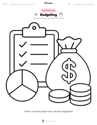 Budgeting printable worksheet preview