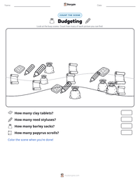 Budgeting printable worksheet preview