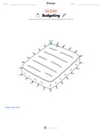 Budgeting printable worksheet preview