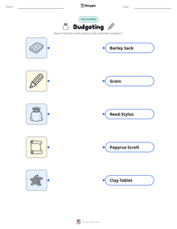 Budgeting printable worksheet preview