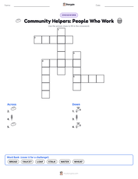 Community Helpers: People Who Work printable worksheet preview