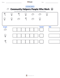 Community Helpers: People Who Work printable worksheet preview