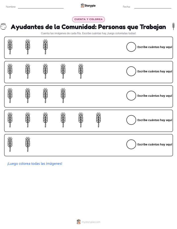 Contar y Colorear