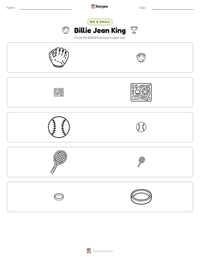 Billie Jean King printable worksheet preview
