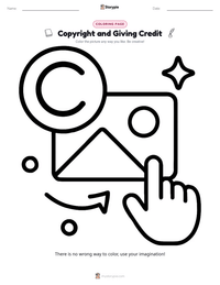 Copyright and Giving Credit coloring page for kids