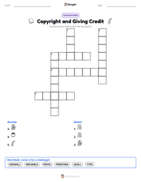 Copyright and Giving Credit printable worksheet preview