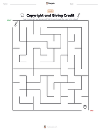 Copyright and Giving Credit printable worksheet preview
