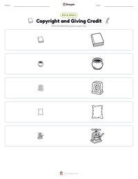 Copyright and Giving Credit printable worksheet preview