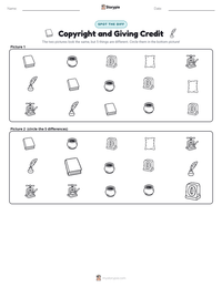 Copyright and Giving Credit printable worksheet preview