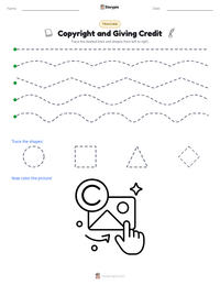 Copyright and Giving Credit printable worksheet preview
