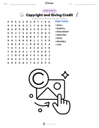 Copyright and Giving Credit printable worksheet preview
