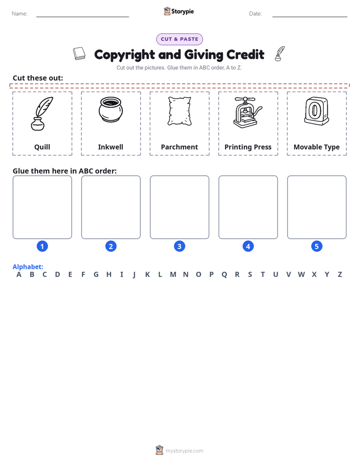 Cut & Paste Alphabet