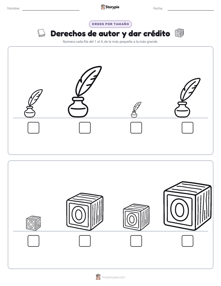 Orden de Tamaños