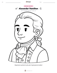 Alexander Hamilton yazdırılabilir çalışma sayfası önizlemesi