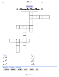 Alexander Hamilton printable worksheet preview