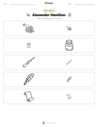 Alexander Hamilton printable worksheet preview