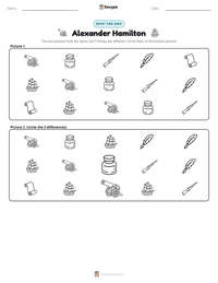 Alexander Hamilton printable worksheet preview