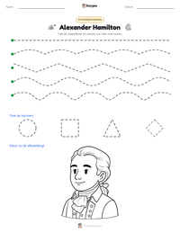 Alexander Hamilton afdrukbare werkblad voorbeeld