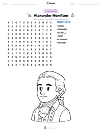 Alexander Hamilton printable worksheet preview