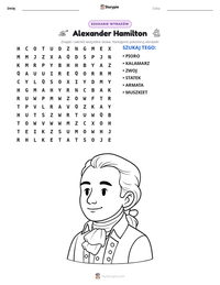 Podgląd drukowalnego arkusza ćwiczeń Alexander Hamilton