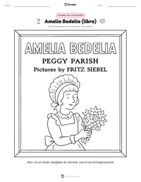 Pagina da colorare di Amelia Bedelia (libro) per bambini