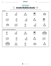 Amelia Bedelia (book) printable worksheet preview