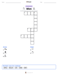 Idiom printable worksheet preview
