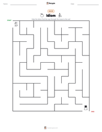 Idiom printable worksheet preview