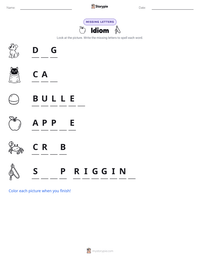 Idiom printable worksheet preview