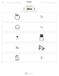 Idiom printable worksheet preview
