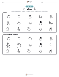 Idiom printable worksheet preview