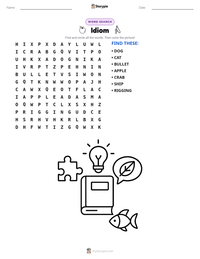 Idiom printable worksheet preview