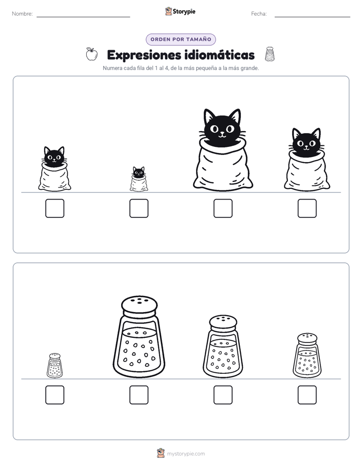 Orden de Tamaños