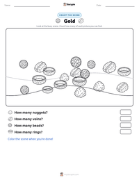 Gold printable worksheet preview