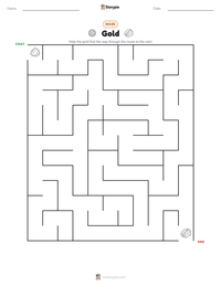 Gold printable worksheet preview