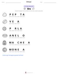 Anteprima della scheda stampabile di Oro