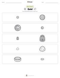 Gold printable worksheet preview