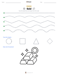 Gold printable worksheet preview
