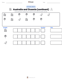 Australia and Oceania (continent) printable worksheet preview
