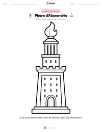 Aperçu de la feuille de travail imprimable Phare d'Alexandrie