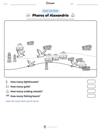 Pharos of Alexandria printable worksheet preview