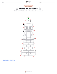 Aperçu de la feuille de travail imprimable Phare d'Alexandrie